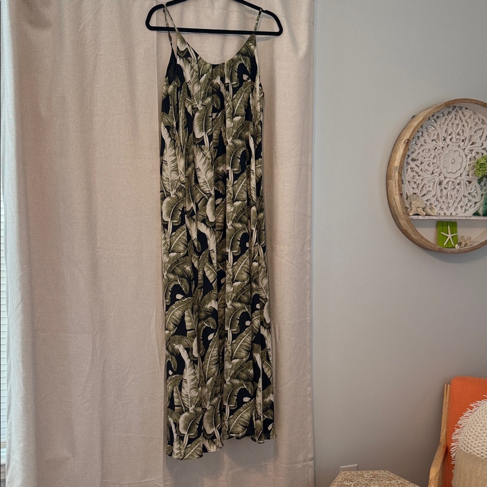 Buddy Love Tropical Leaf Print Maxi Dress Size S